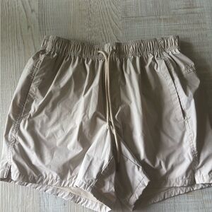 Tan Swim Trunks for Beach Adventures of just casual 3 pockets